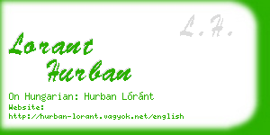lorant hurban business card